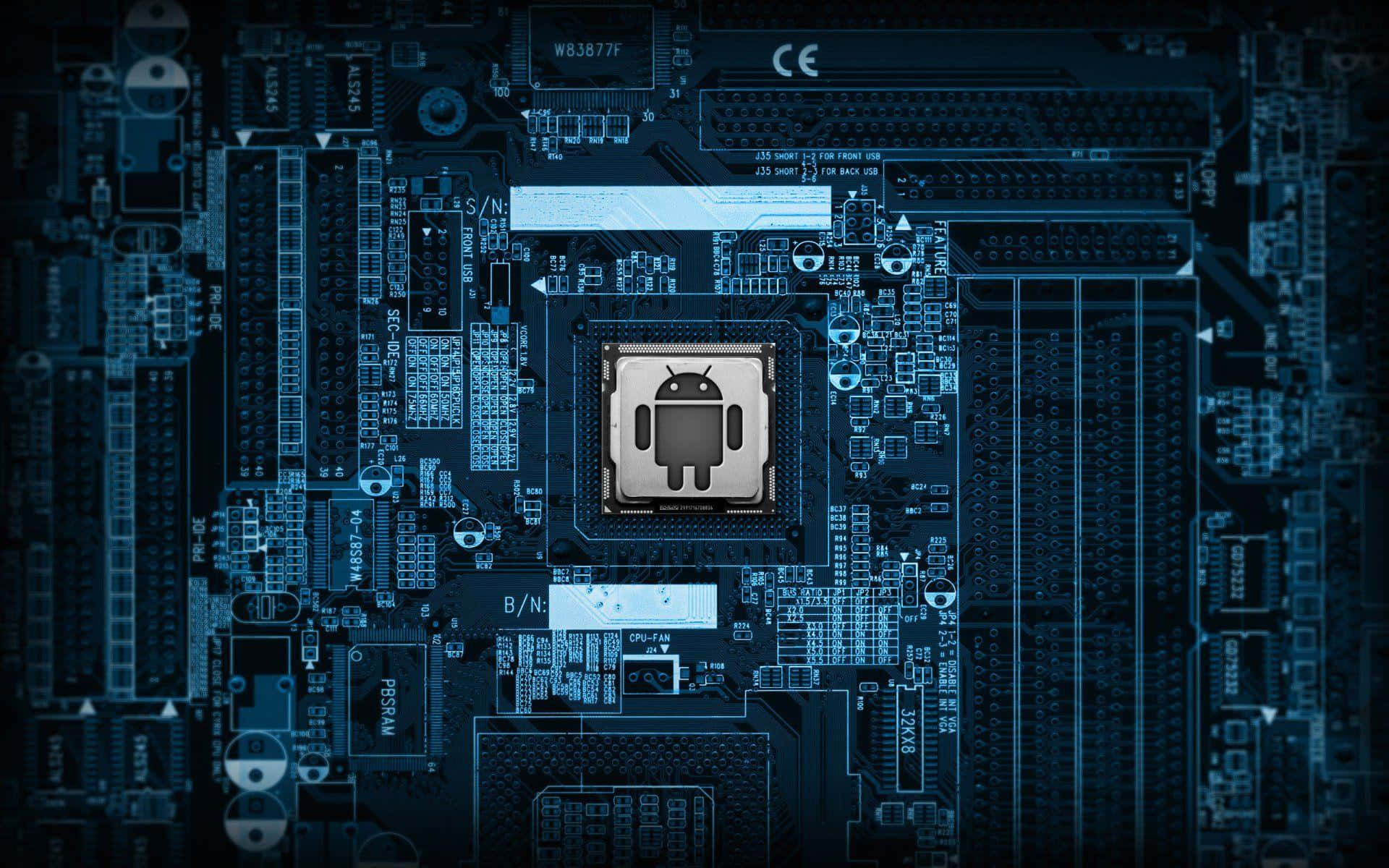 Android Circuit Board Background Wallpaper