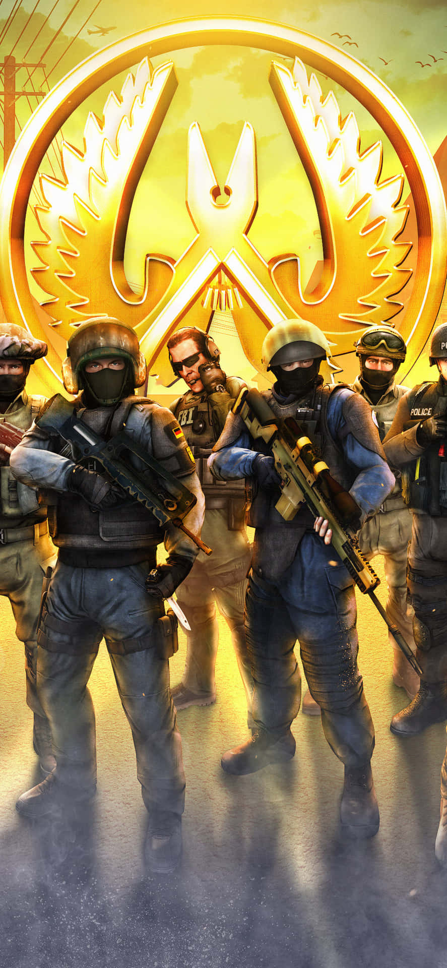 Android Counter-strike Global Offensive Counter Terrorists With Logo Background