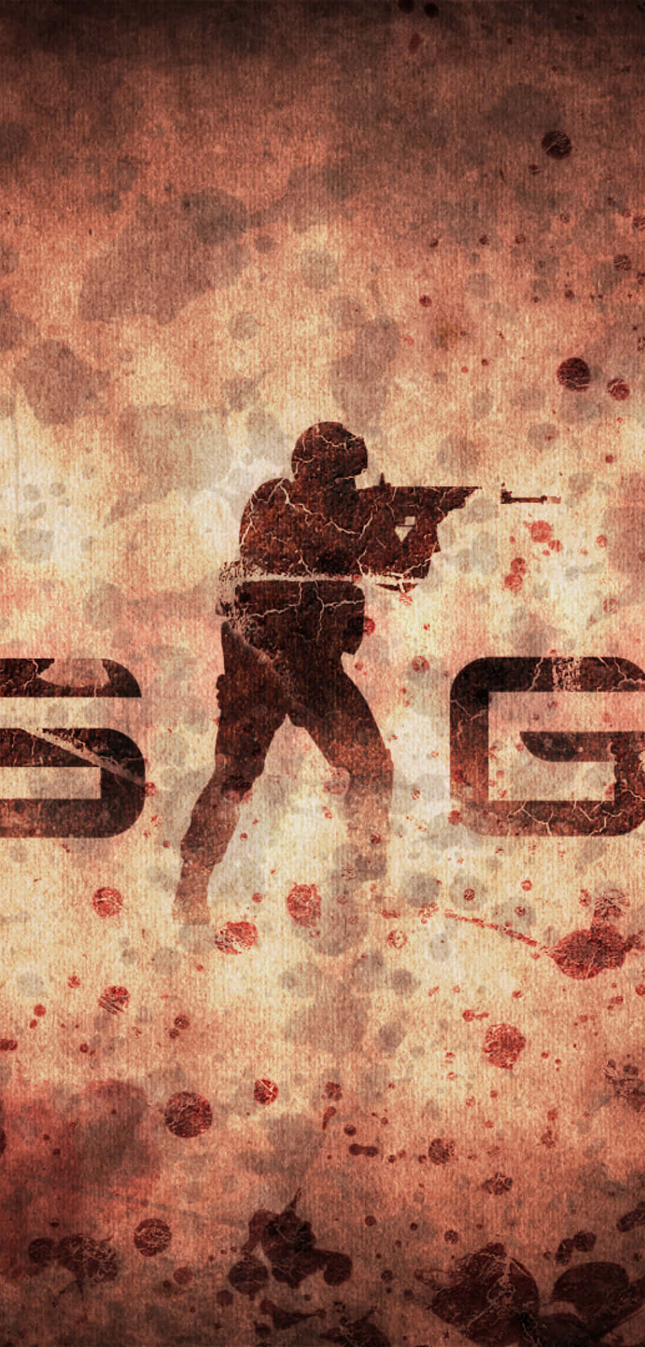 Android Counter-strike Global Offensive CSGO Logo Brown Splotchy Effect Background