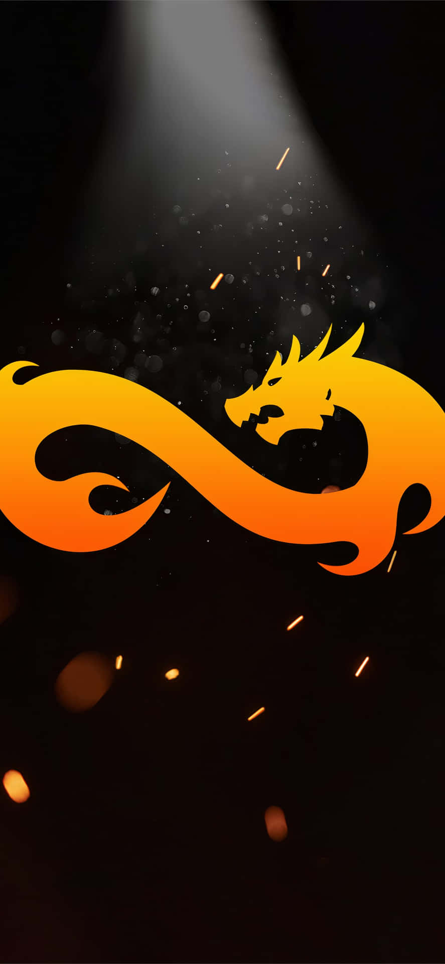 Fondode Pantalla De Logo De Dragon Naranja De Counter-strike Global Offensive Para Android.