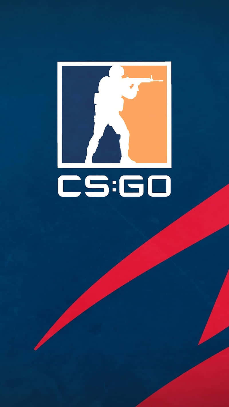 Android Counter-strike Global Offensive Logo Over Blue And Red Backdrop Background