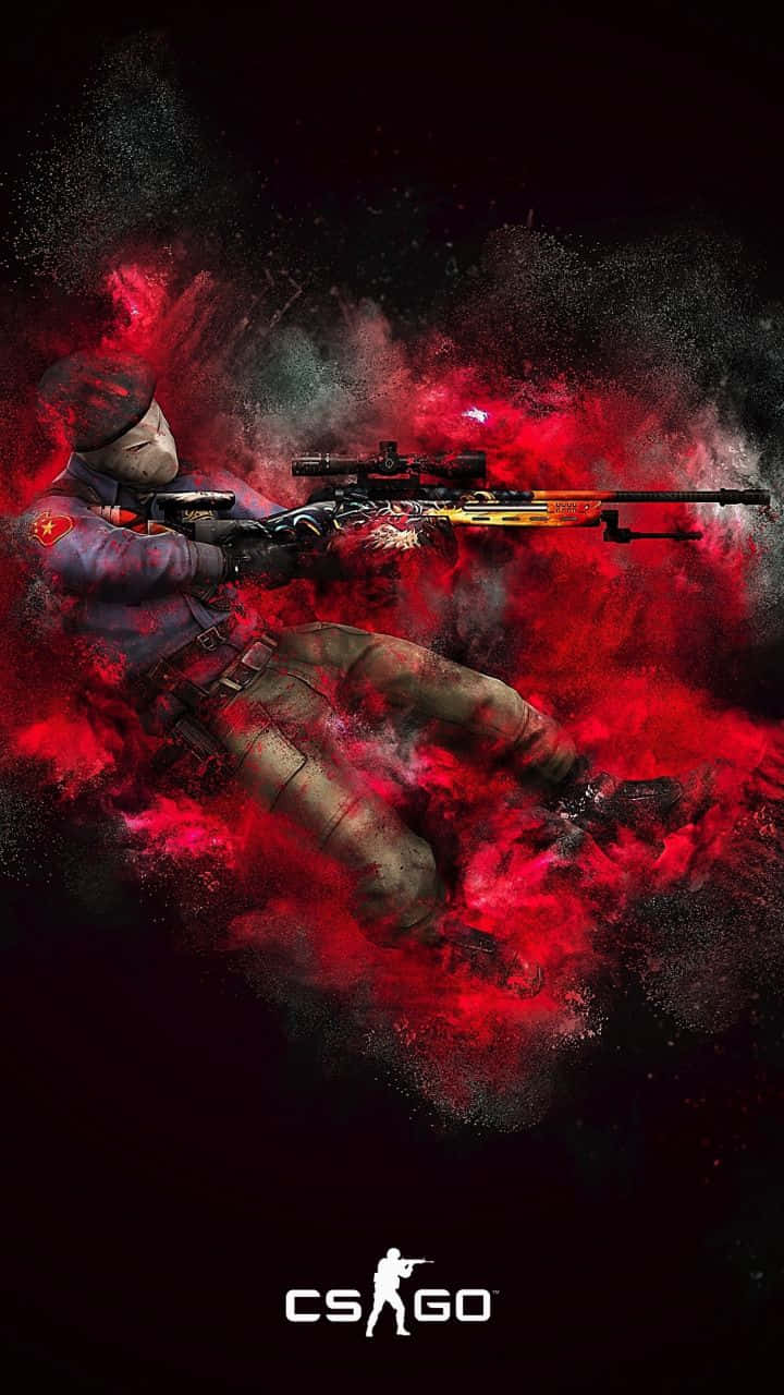 Android Counter-strike Global Offensive Terrorist With A Red Aura Background