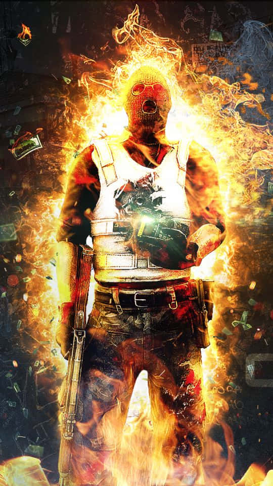 Android Counter-strike Global Offensive Terrorist Firey Effect Background