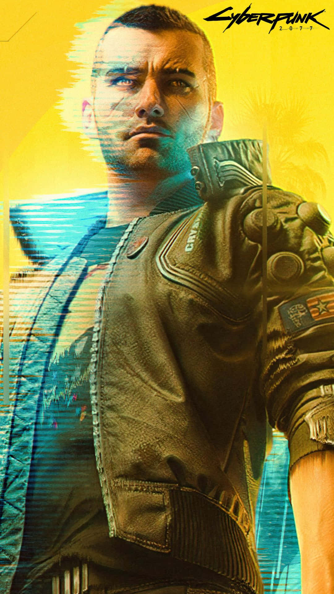 Android Cyberpunk 2077 Background Male V Yellow Backdrop