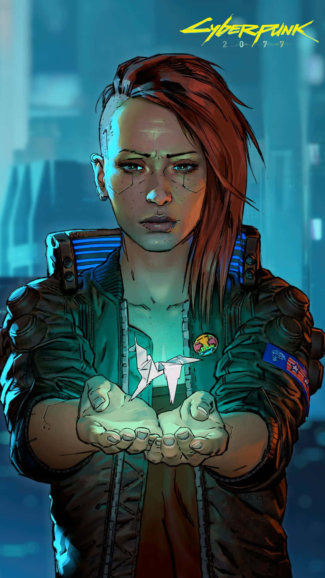 Android Cyberpunk 2077 Background Drawing Fanart Of V