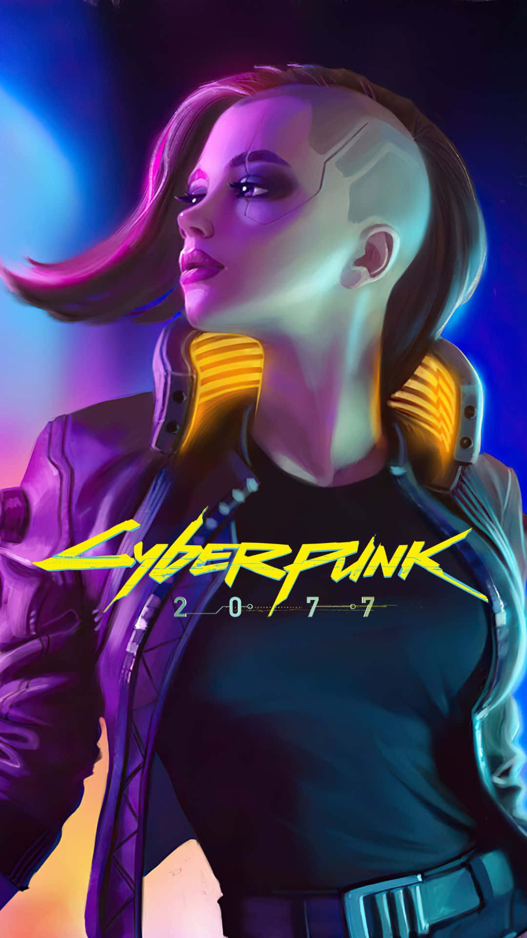 Android Cyberpunk 2077 Background Fanart Painting Of V