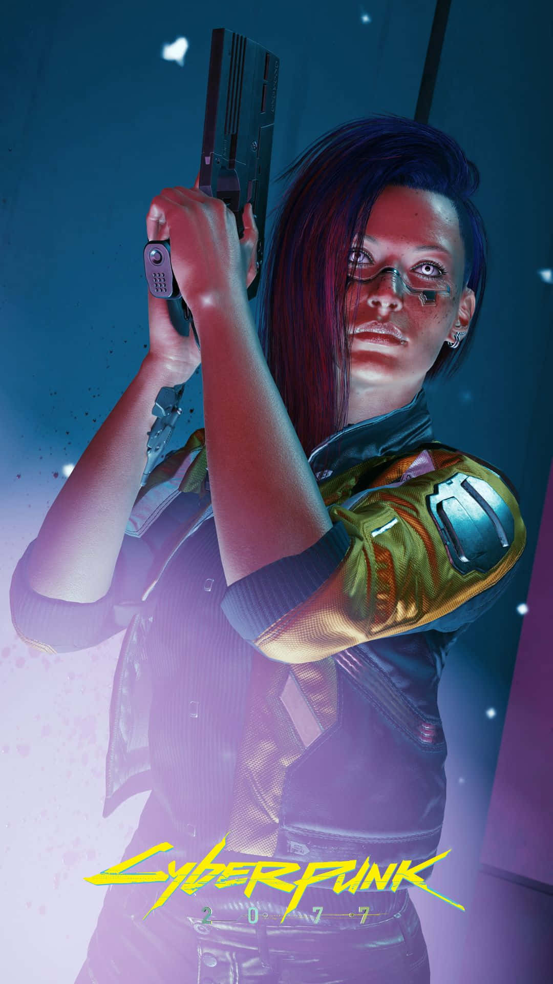 Android Cyberpunk 2077 Background V With A Pistol