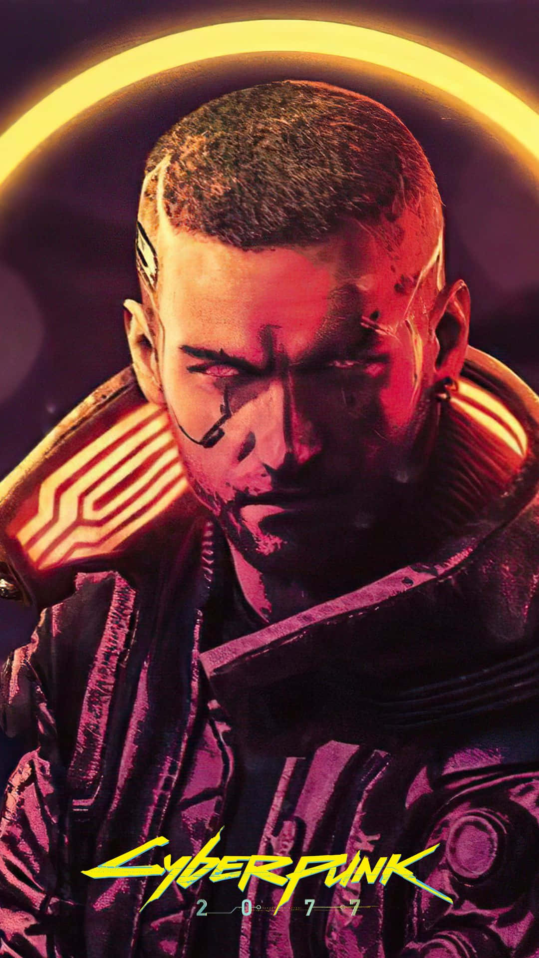 Android Cyberpunk 2077 Background Male V Bright Neon Effect