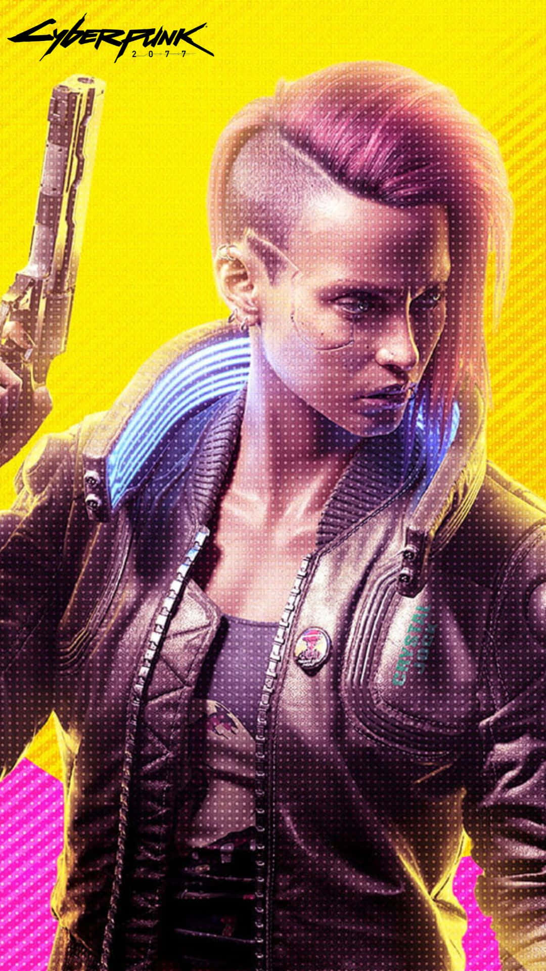 Android Cyberpunk 2077 Background Female V Handgun