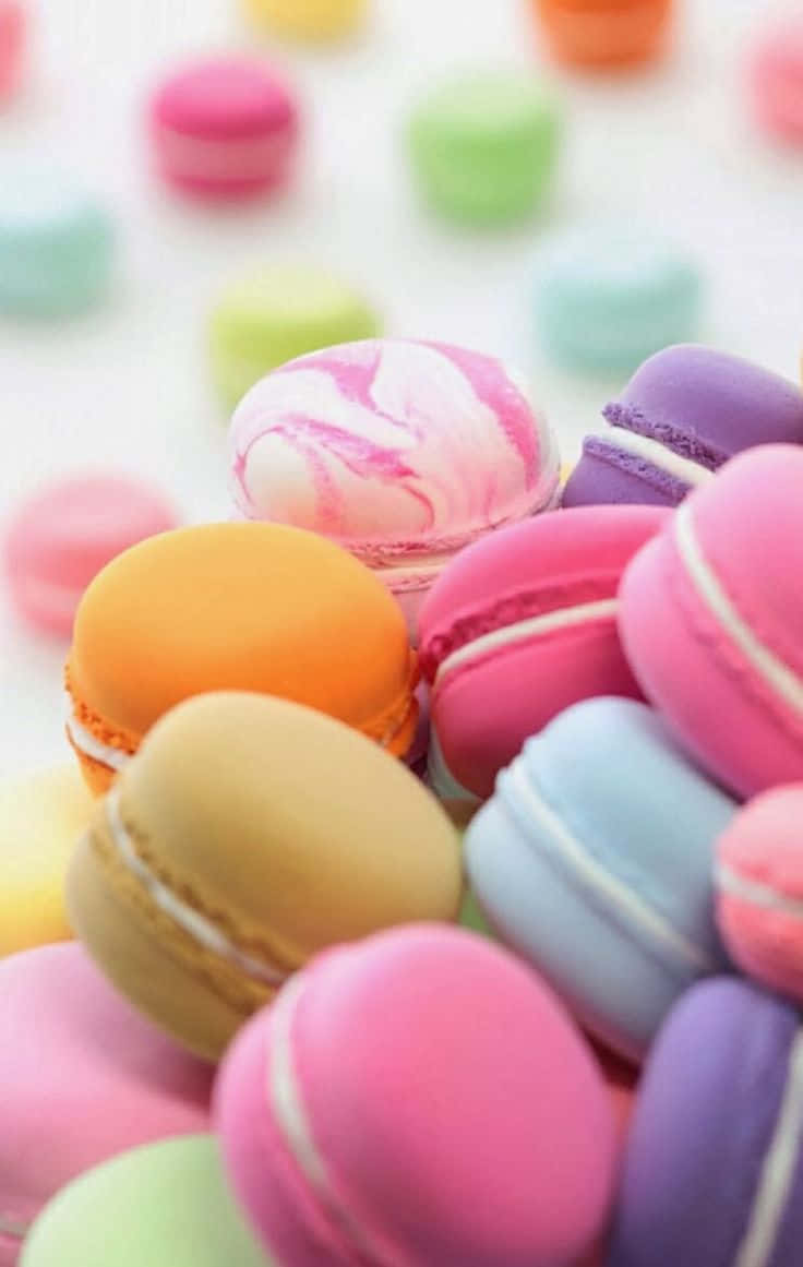 Android Desserts Background Colorful Macaron Background