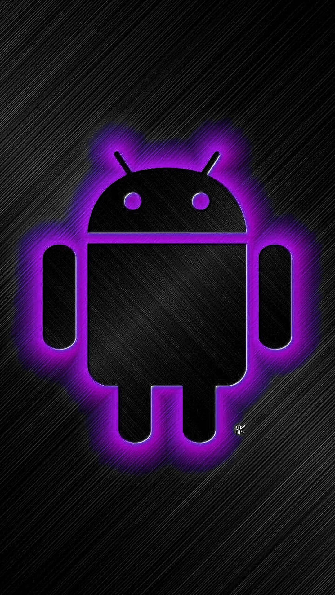 Glowing Purple Android Developer Wallpaper