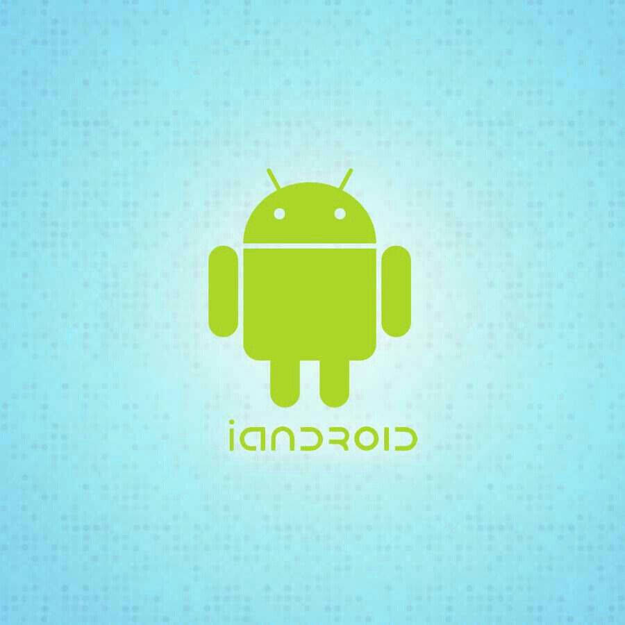 Android Logo On A Blue Background Wallpaper