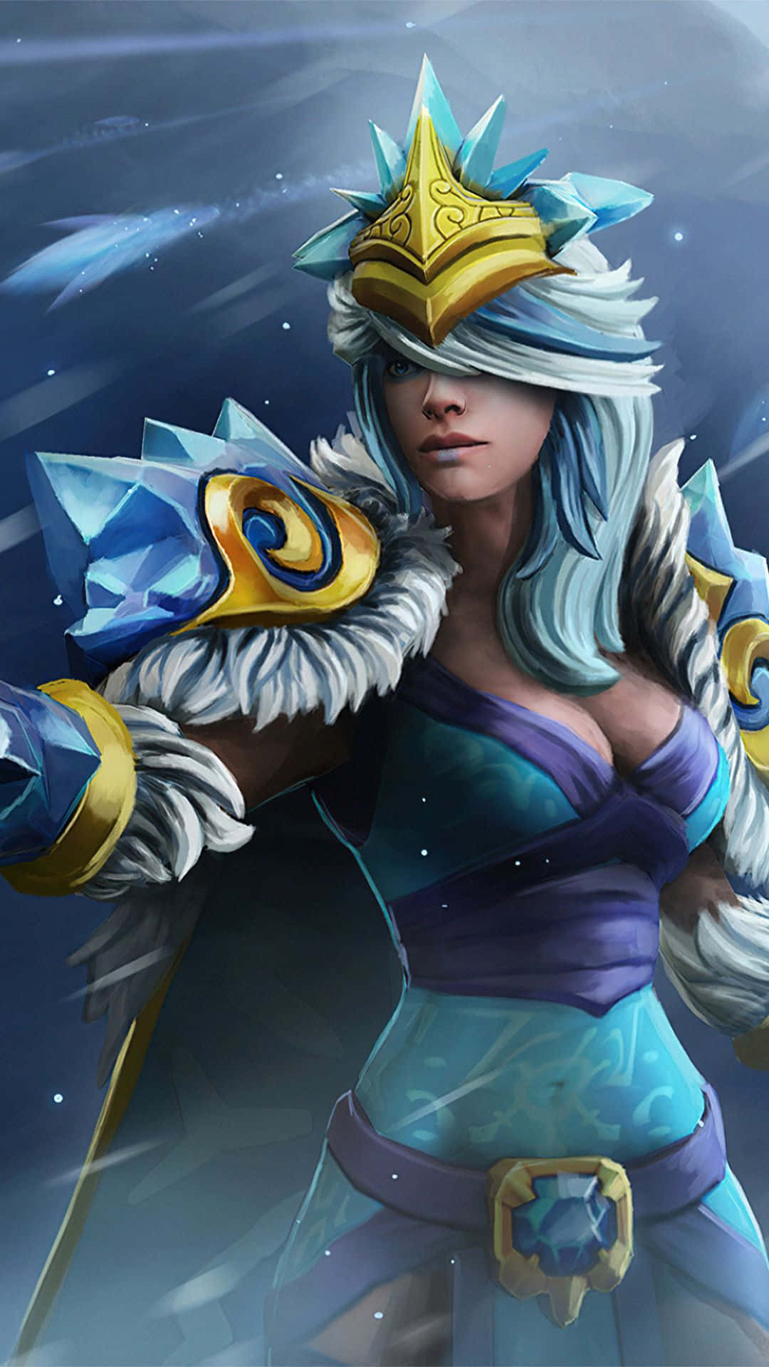 Android Dota 2 Background Fanart Painting Crystal Maiden