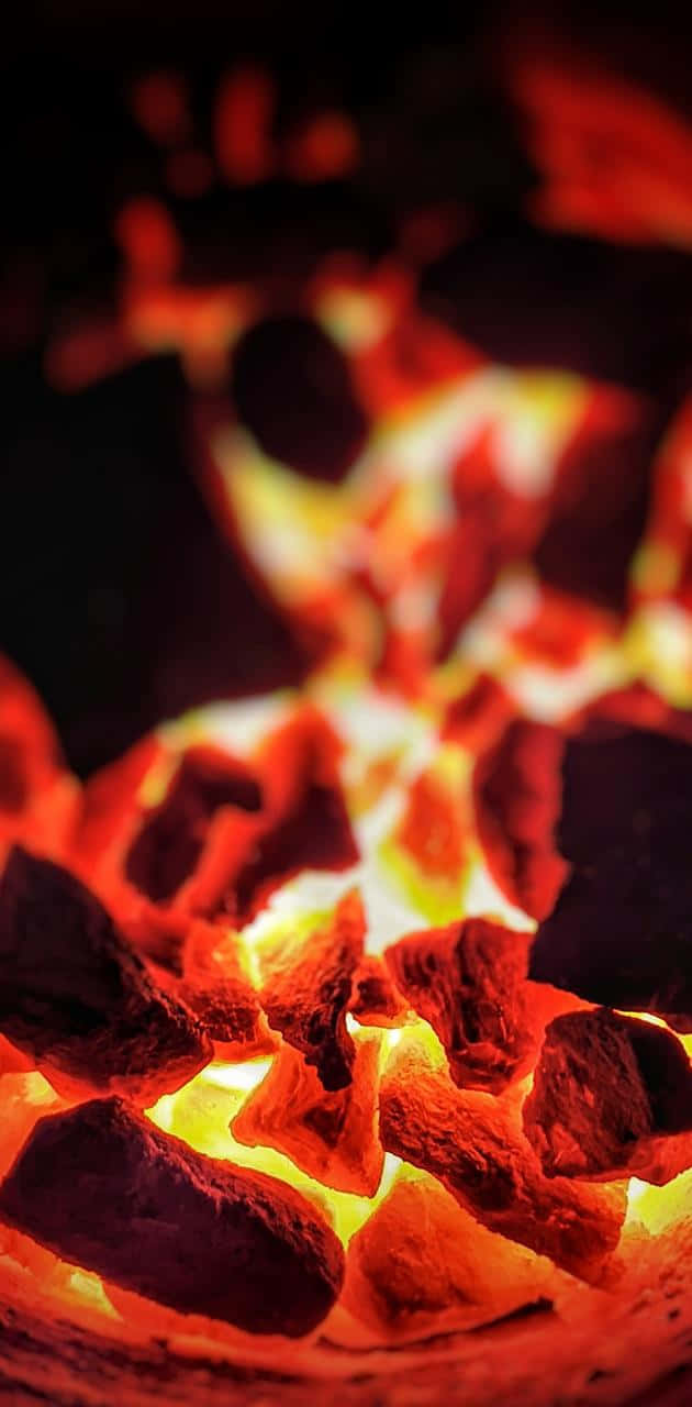 Android Fire From Burning Coal Wallpaper