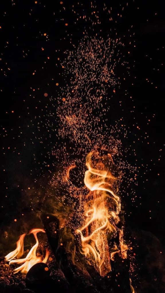 Android Fire With Burning Ashes Wallpaper