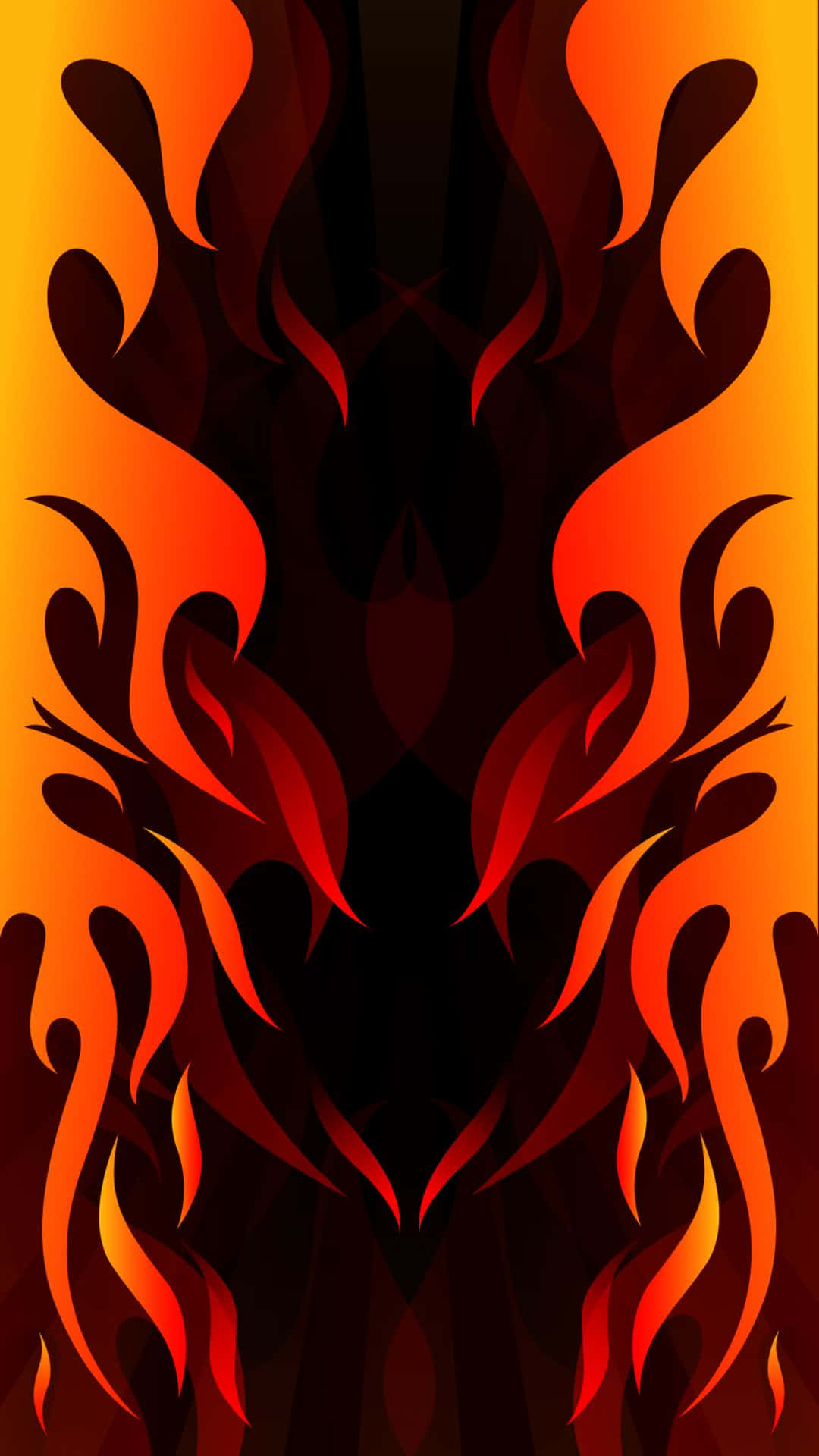 Red Android Fire Patterns Wallpaper
