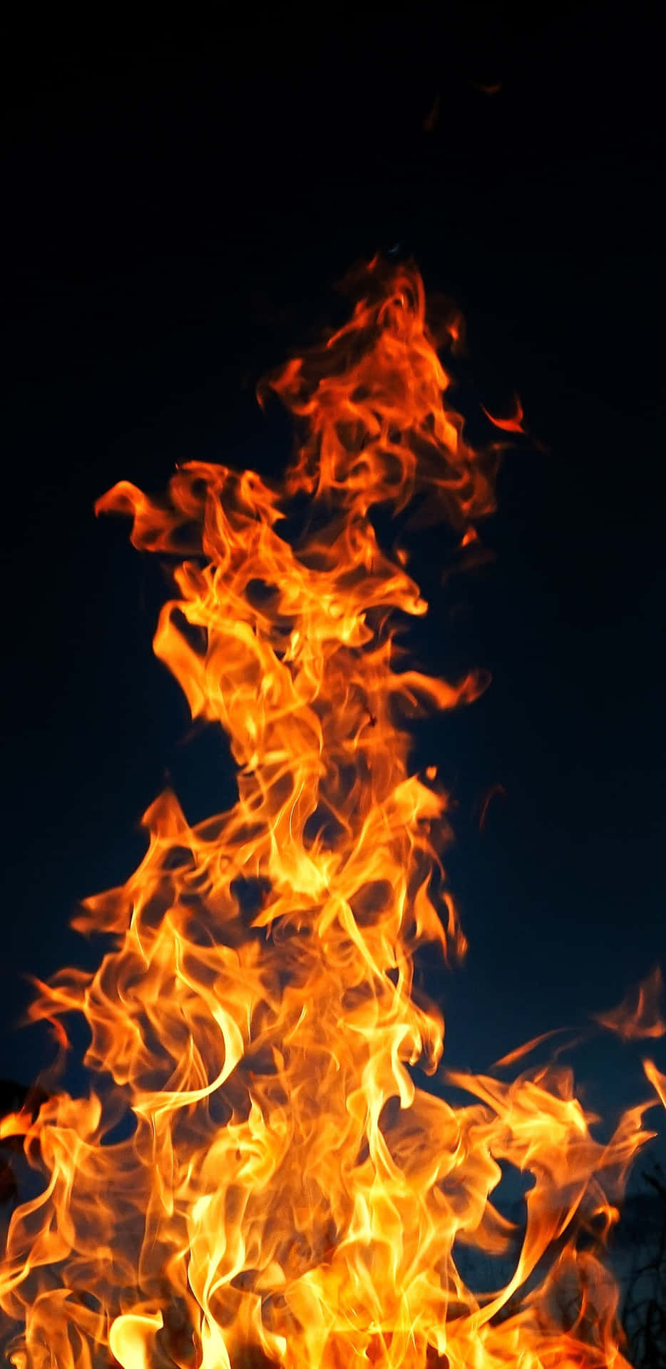 Android Fire Flame Logo Wallpaper