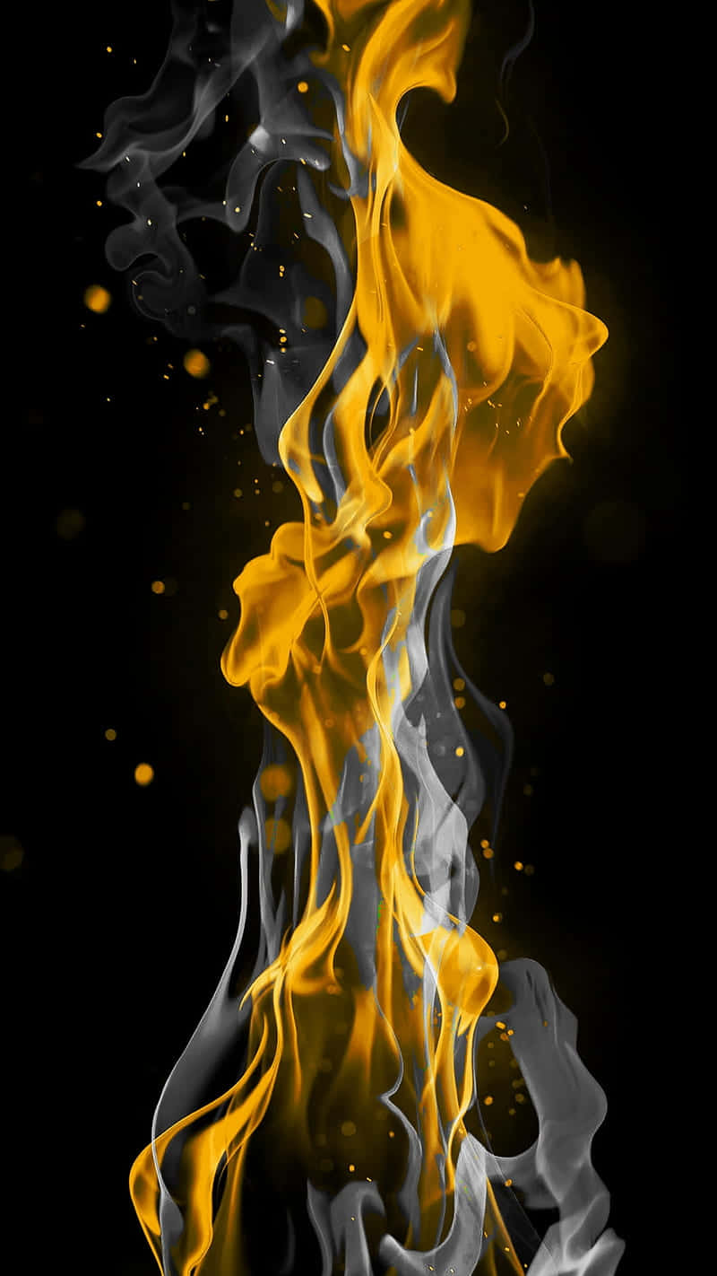 Android Fire With White Smoke Wallpaper