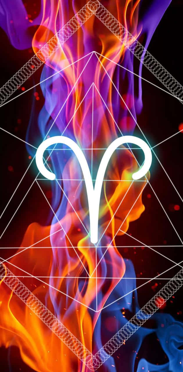 Android Fire With Aries Sign Wallpaper