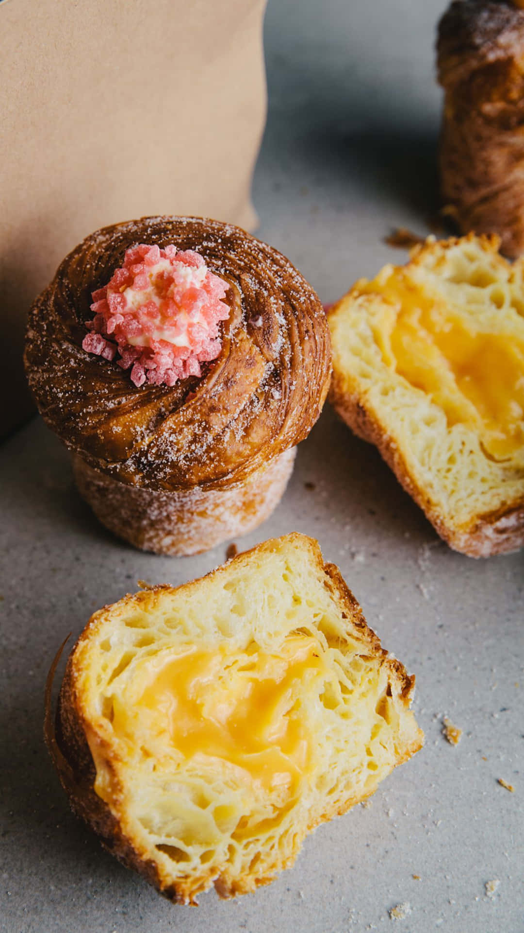 Cruffin In Android Food Background