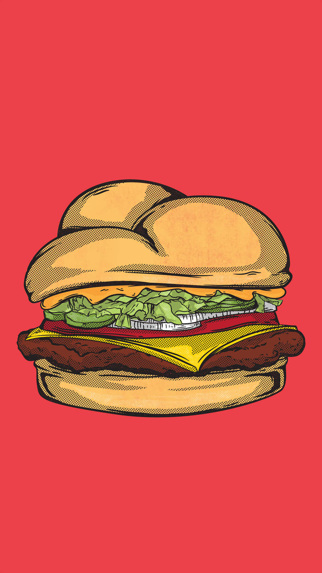 Animiertesburger Android Food Hintergrundbild