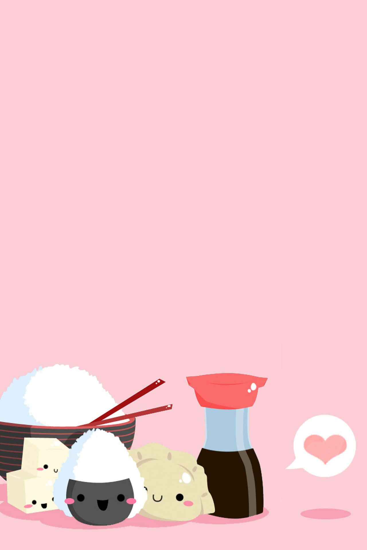 Origami Rice In Android Food Background