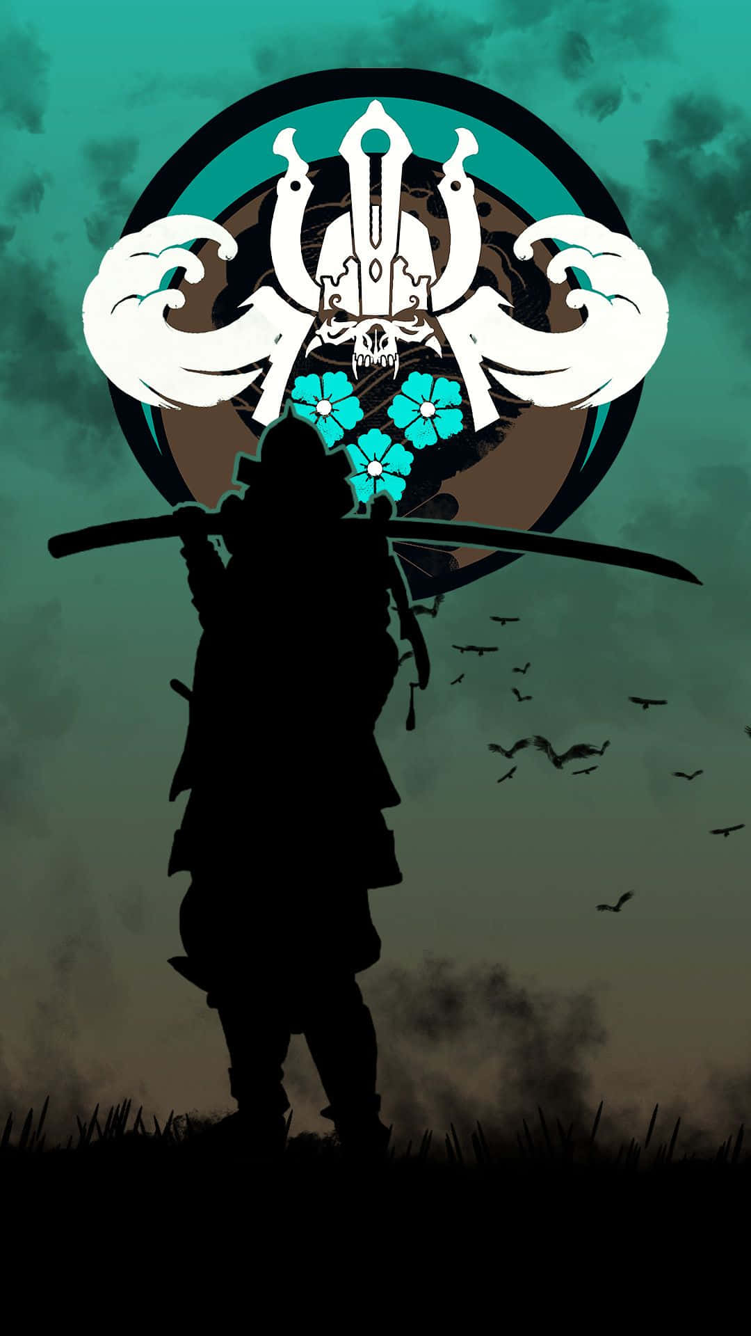 Blue Aesthetic Samurai Android For Honor Background
