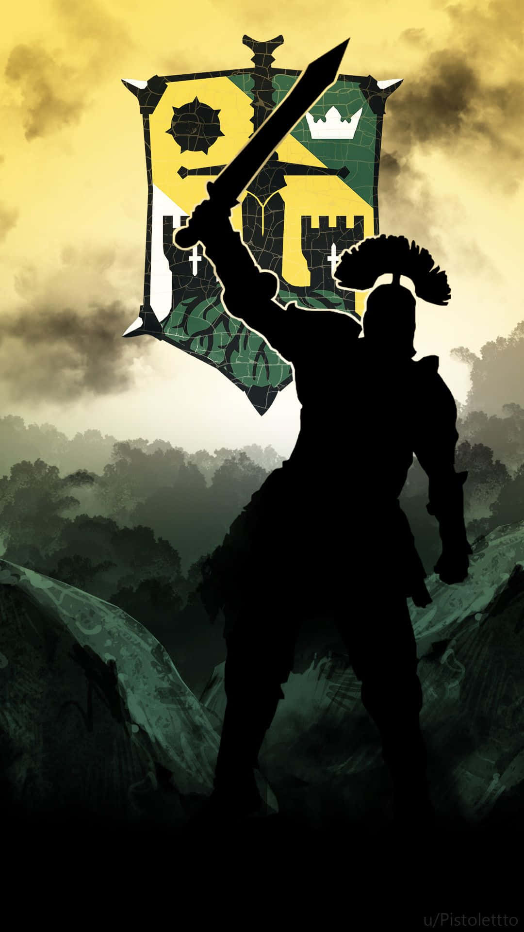 Yellow Aesthetic Knights Android For Honor Background Poster