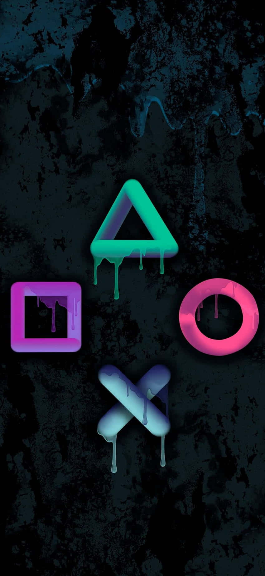Enfärgglad Playstation-logotyp På En Svart Bakgrund