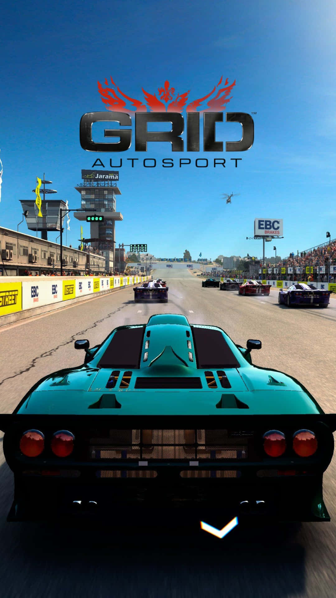 Upplevrealistisk Racing-spelupplevelse Med Android Grid Autosport Som Bakgrundsbild.