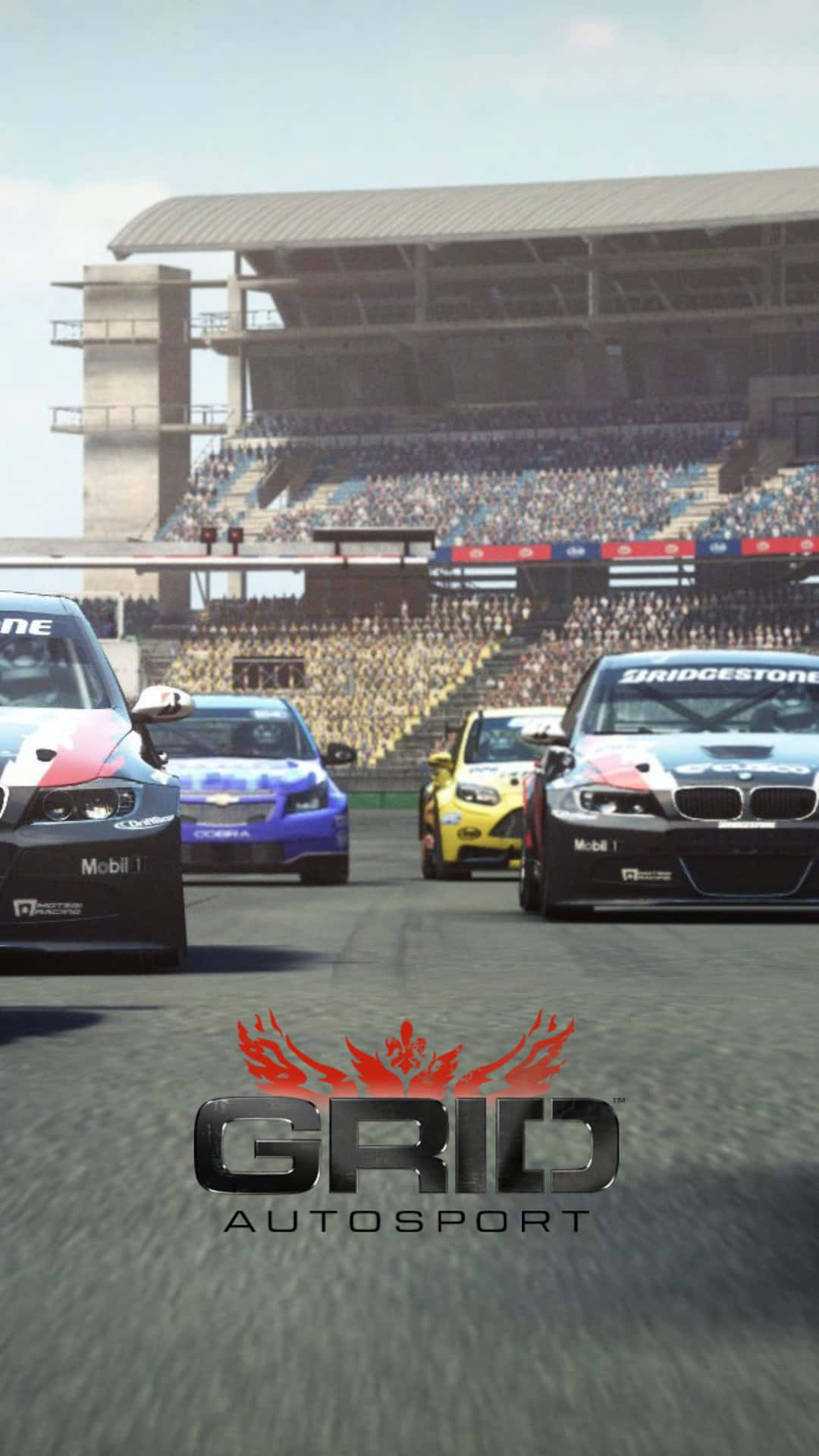 Upplevkänslan Av Racing Med Android Grid Autosport Genom Ditt Datorskärms- Eller Mobiltelefonens Bakgrundsbild.