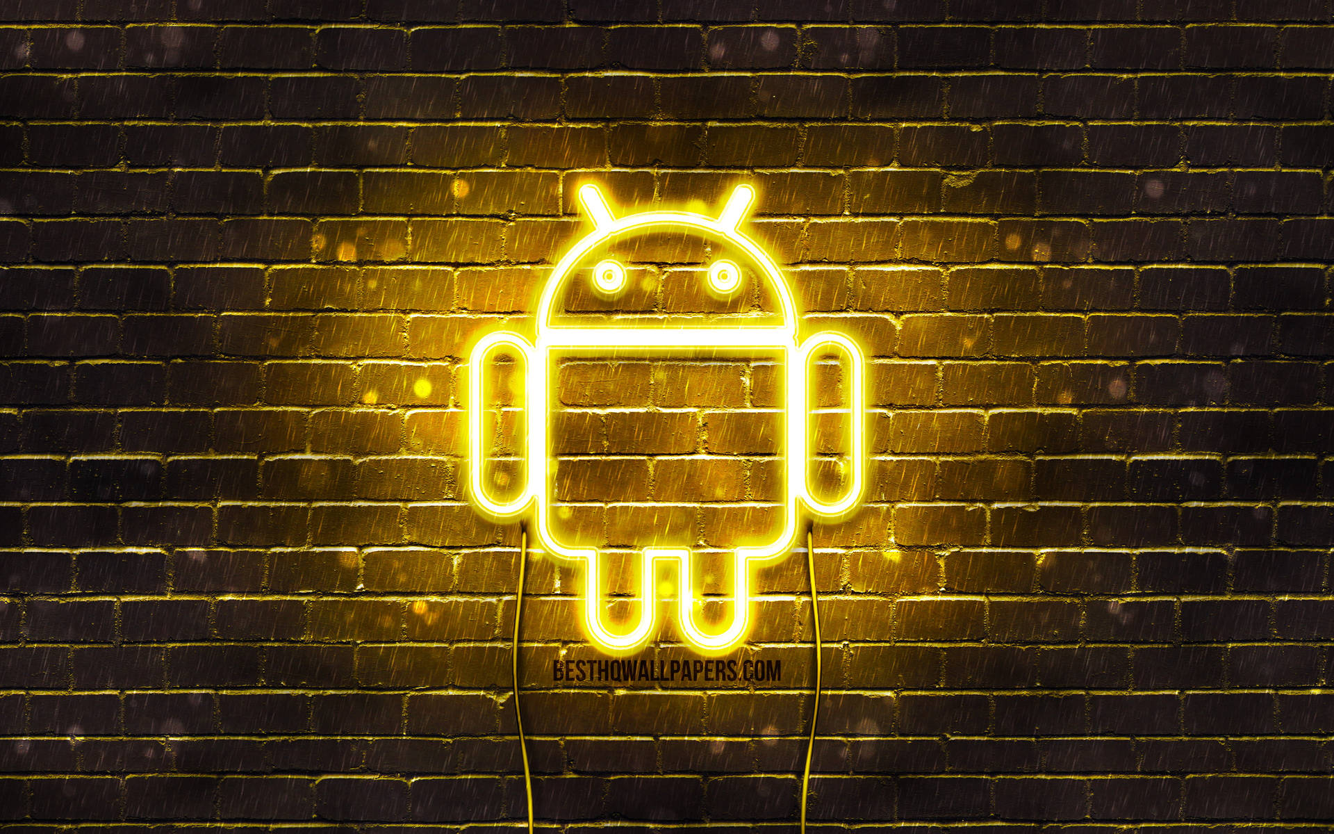 Android Gul Ikon Desktop Wallpaper
