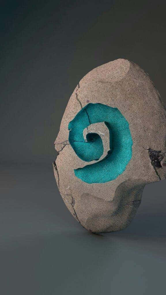 Android Hearthstone Logo On Rock Background