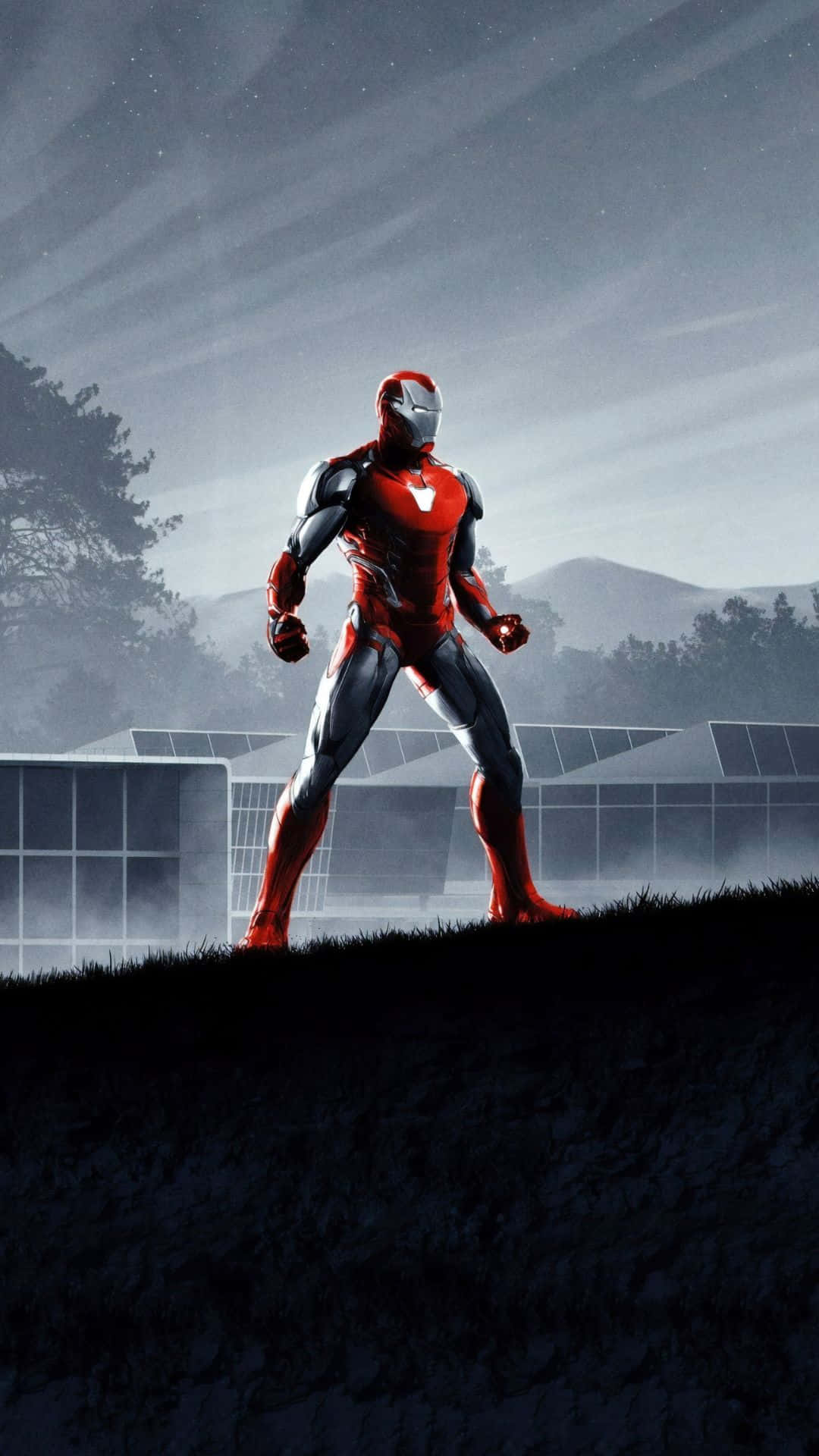 Enanpassad Android Iron Man-bakgrundsbild