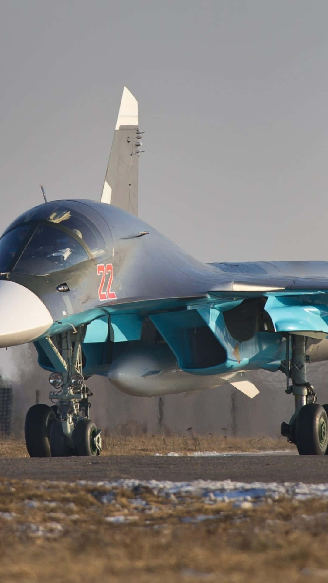 Blauersukhoi Su-34 Android Jumbo Jet Hintergrund.