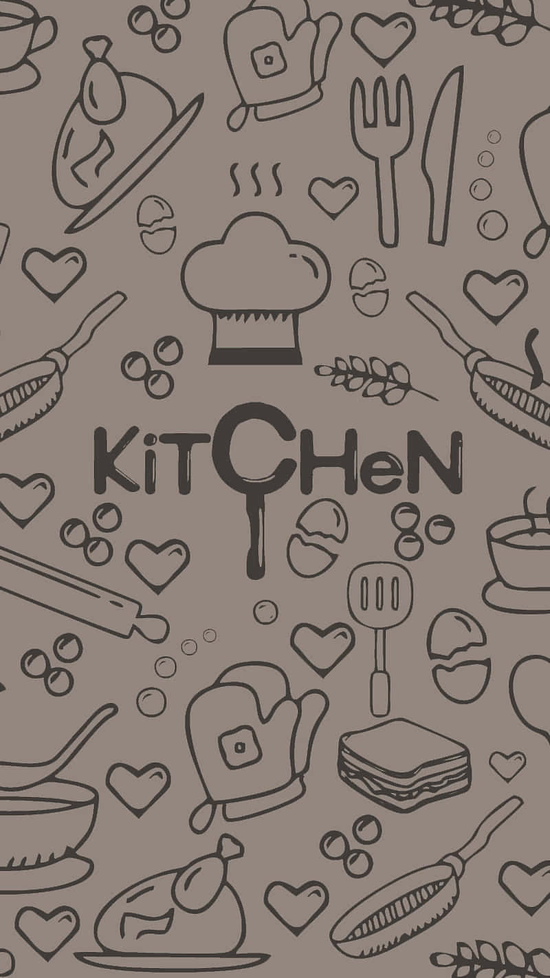 Brown Aesthetic Android Kitchen Background