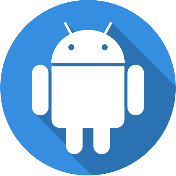 Android Logo Blue Background PNG