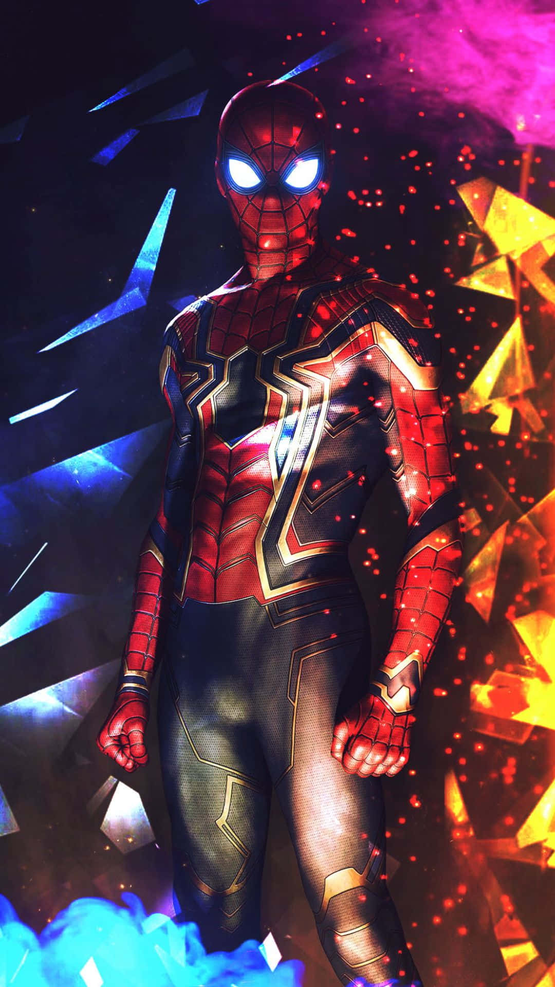 Android Marvel's Avengers Spiderman Crystals Backdrop Background