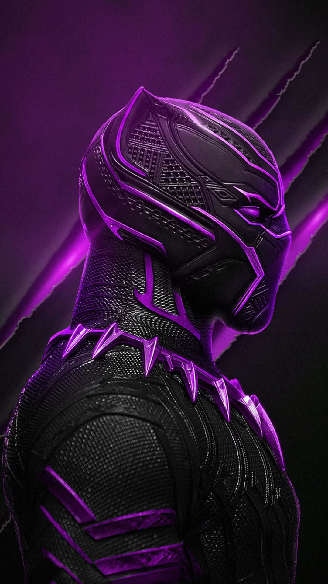 Android Marvel's Avengers Black Panther Purple Backdrop Background