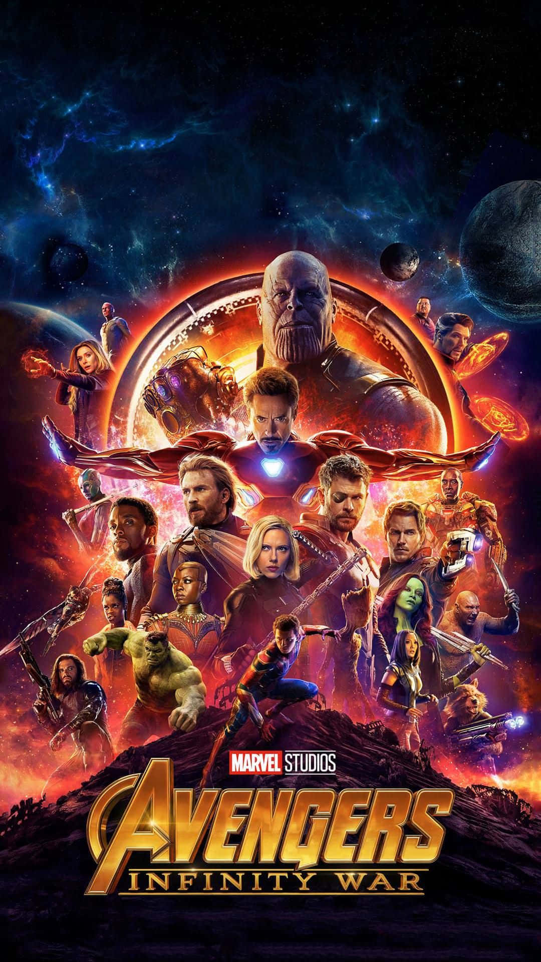 Sfondoper Android Con Il Poster Del Film Marvel's Avengers: Infinity War