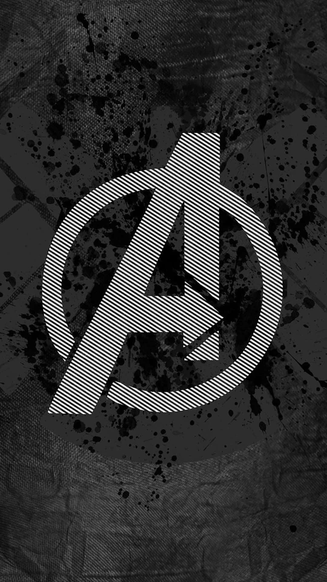 Sfondoandroid Grigio Con Il Logo Degli Avengers Di Marvel.