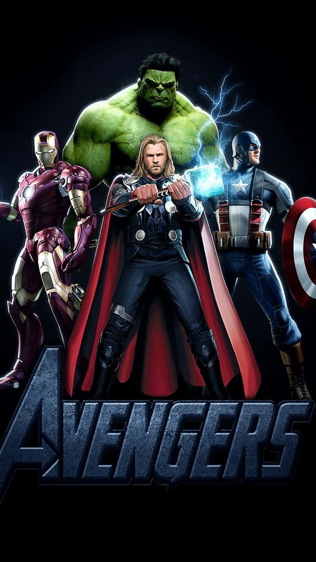 Android Marvel's Avengers Ironman, Thor, Hulk, And Captain America Background