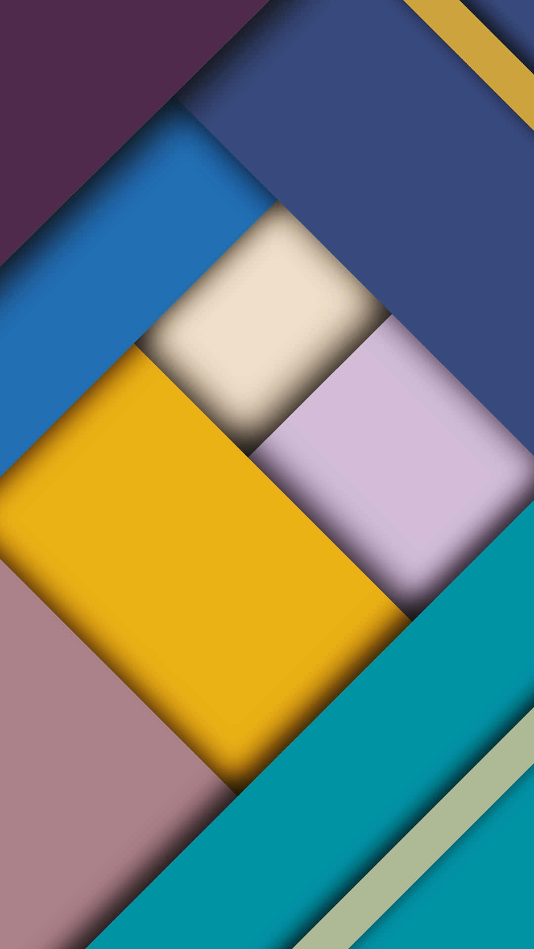a colorful background with squares and triangles