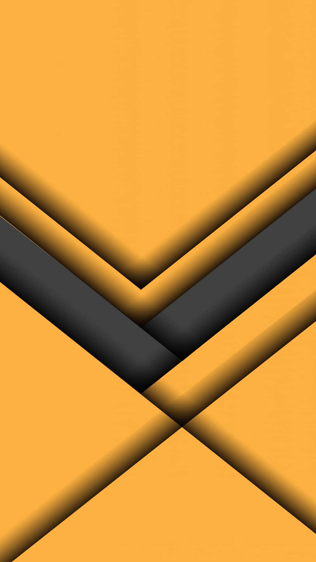a yellow and black abstract background with a black arrow