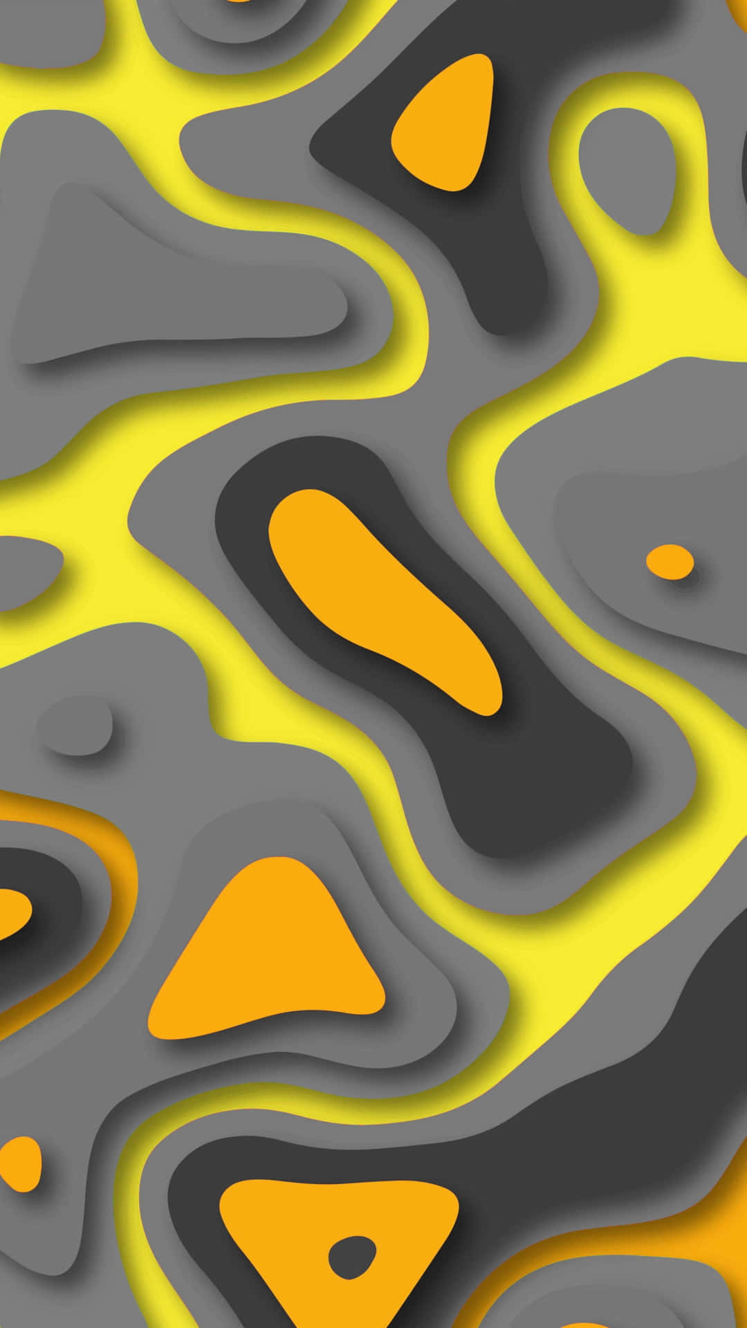 En 3D-billede af et gul og orangle mønster.