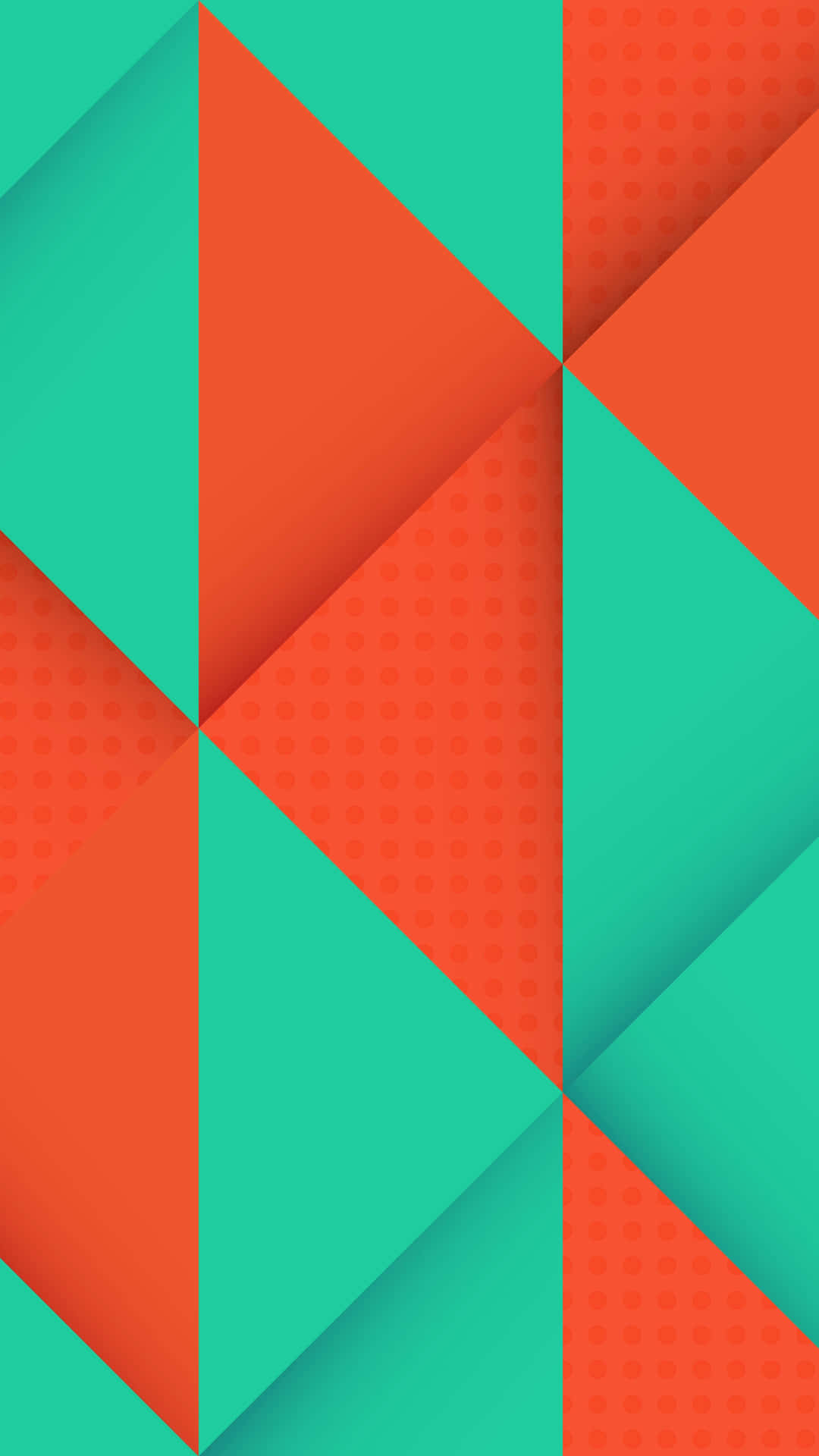 a green and orange geometric background