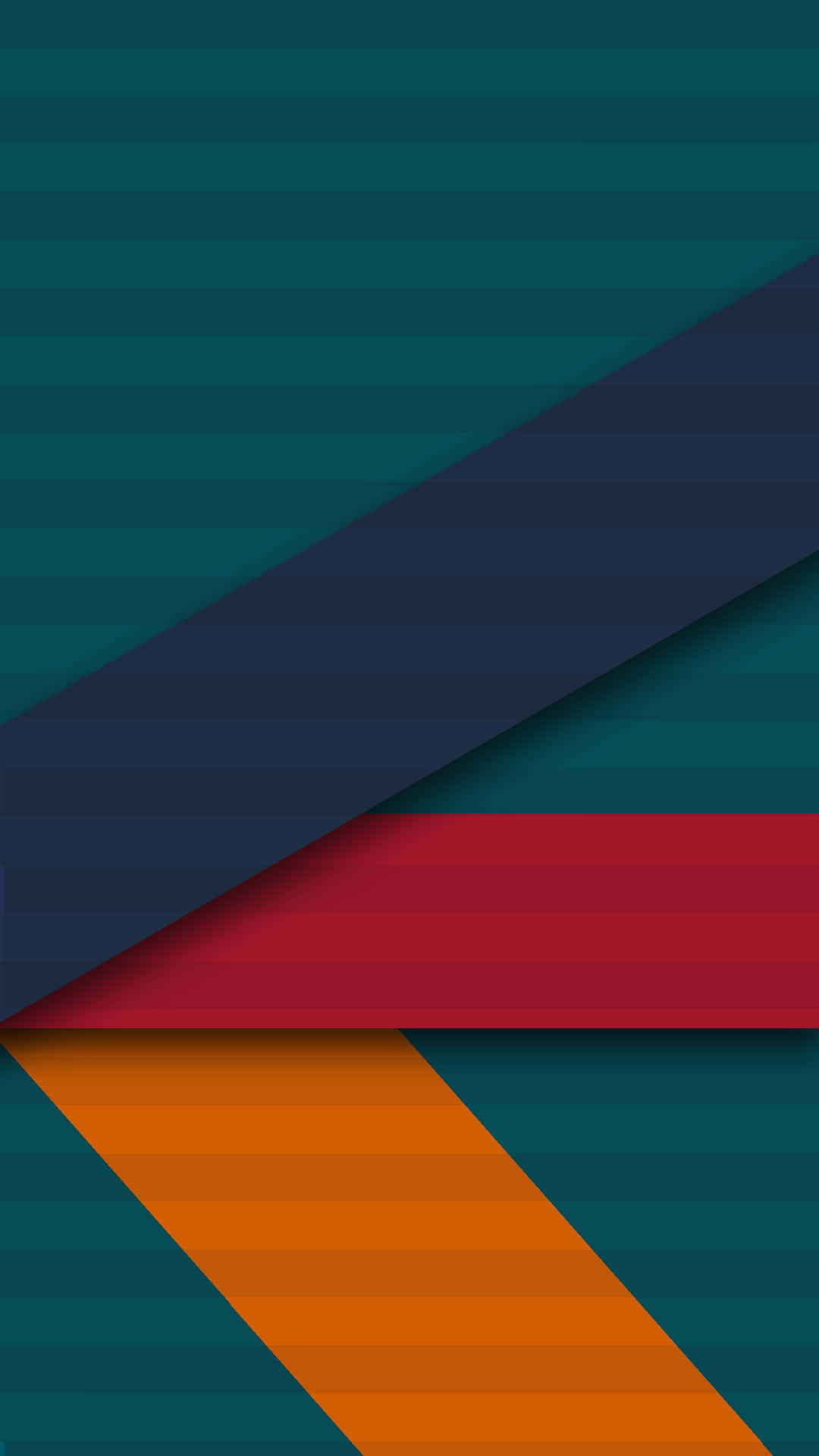 Et farverigt og grønt baggrund med et rødt, orange og blå stribet mønster