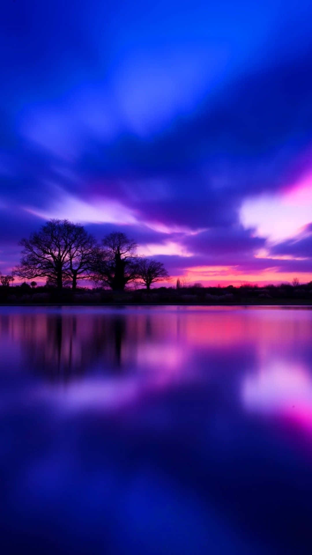 Lake And Blue Sunset For Android Nature Wallpaper