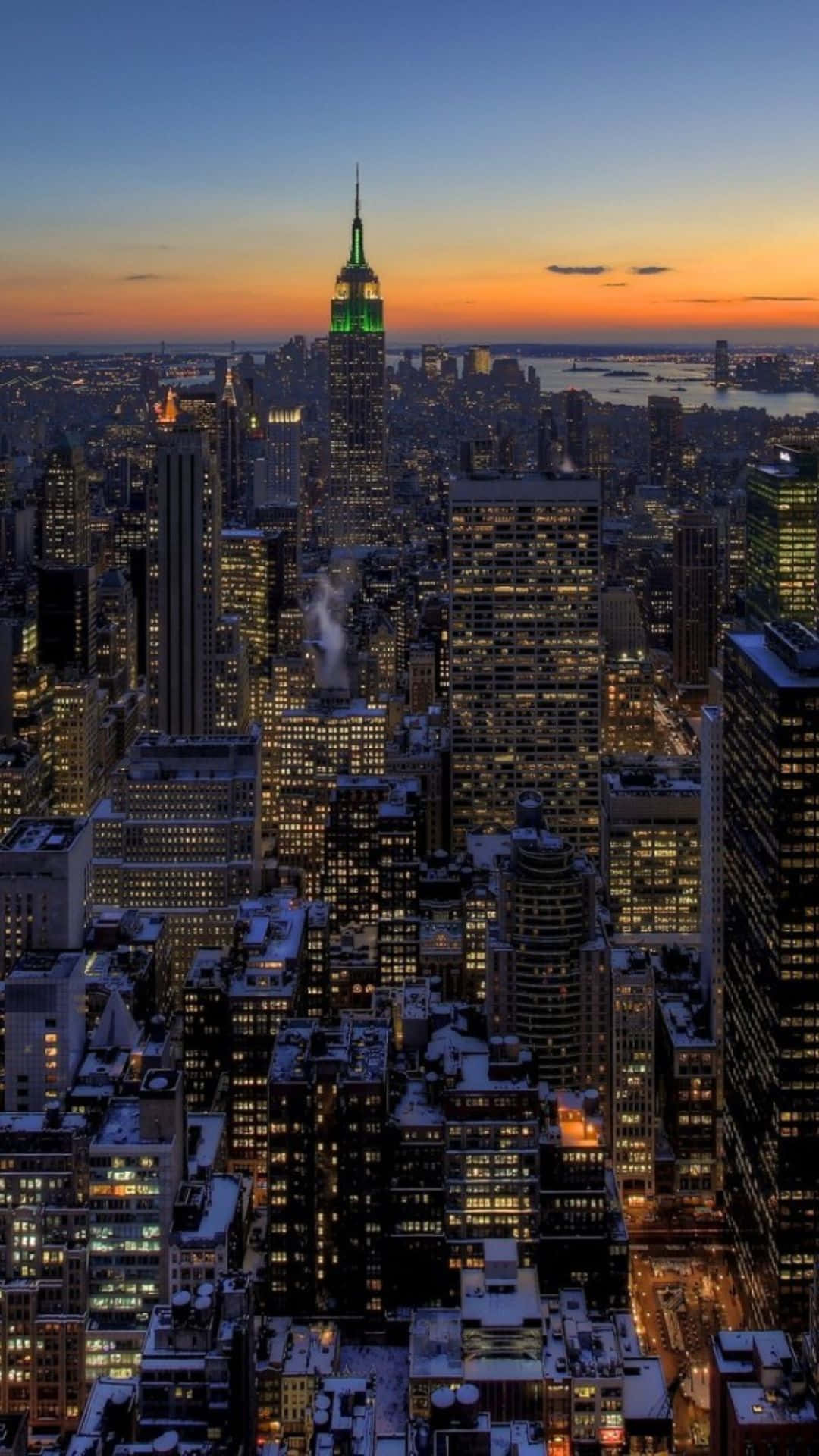 Oandroid Aprecia As Vistas Da Cidade De Nova Iorque.