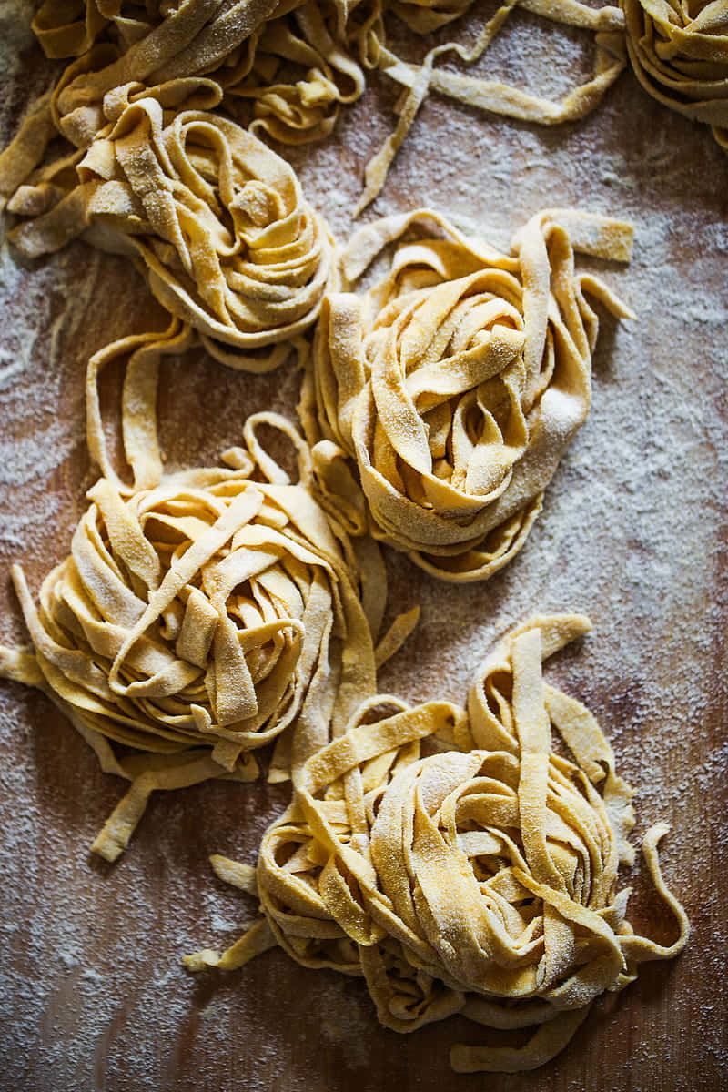Android Pasta Background Fettuccine Servings With Flour